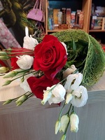 Bouquet of flowers " Roses and Eustoma"