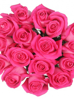 Bouquet of 15 Dark Pink Roses Topaz