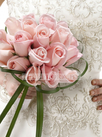 Wedding bouquet of cream roses "Arina"