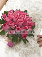 Wedding bouquet Pink Roses& Ruscus "Romance"
