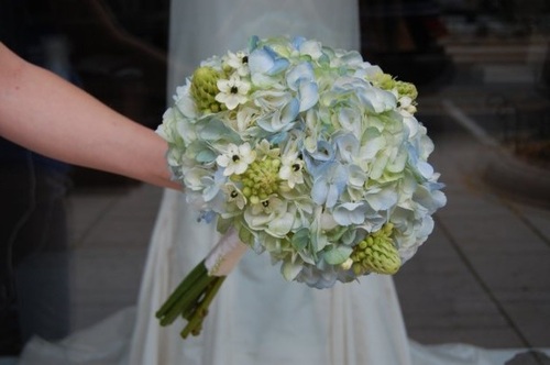 Bridal Blue Hydrangea Bouquet "Ocean Breeze"