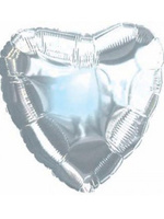 Foil&Mylar Balloon "Silver heart" filled with Helium