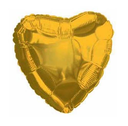 Foil&Mylar Balloon "Golden heart" filled with Helium №46