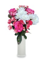 Bouquet of 7 roses and chrysanthemums